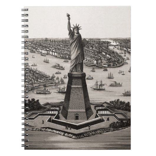 Vrijheidsbeeld in de haven van New York Notitieboek (Voorkant)