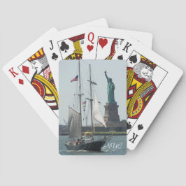 Vrijheidsbeeld in de haven van New York Pokerkaarten