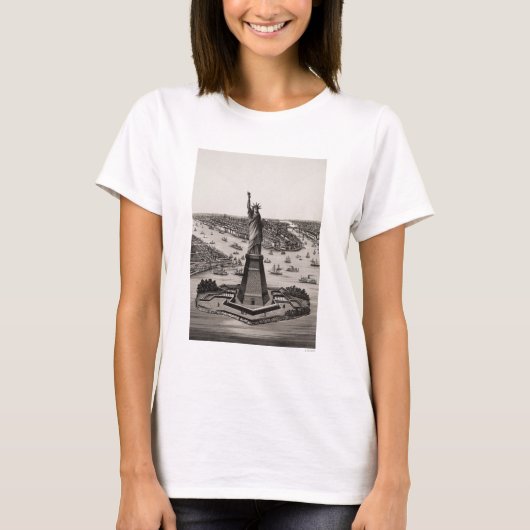 Vrijheidsbeeld in de haven van New York T-shirt (Voorkant)