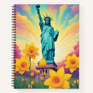 Vrijheidsbeeld in de lente notitieboek