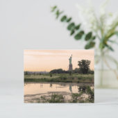 Vrijheidsbeeld in de ochtend briefkaart (Staand voorkant)