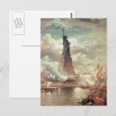 Vrijheidsbeeld in de wereld briefkaart (Voorkant / Achterkant)