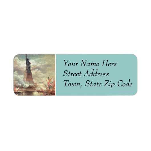 Vrijheidsbeeld in de wereld etiket (Voorkant)