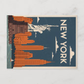 Vrijheidsbeeld in het klassieke NYC Briefkaart (Voorkant)