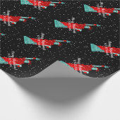 Vrijheidsbeeld in kerstmis in Santa Claus Cadeaupapier (Hoek)