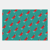 Vrijheidsbeeld in Kerstmis in Santa Costume Inpakpapier Vel (Voorkant 3)