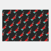 Vrijheidsbeeld in Kerstmis in Santa Costume Inpakpapier Vel (Voorkant)