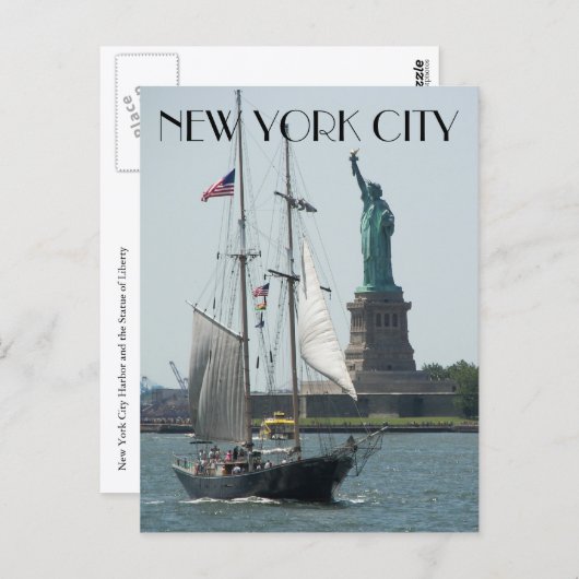 Vrijheidsbeeld in New York Briefkaart (Voorkant / Achterkant)