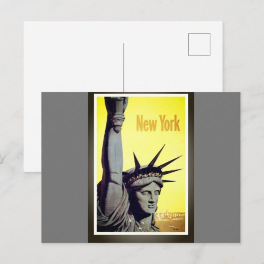 Vrijheidsbeeld in New York Briefkaart (Voorkant / Achterkant)