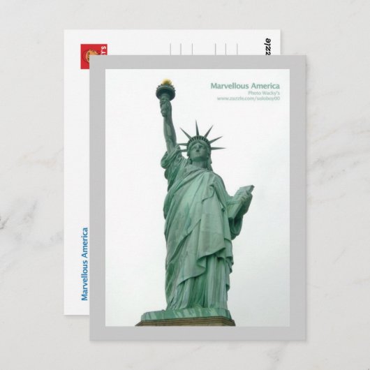 Vrijheidsbeeld in New York Briefkaart (Voorkant / Achterkant)