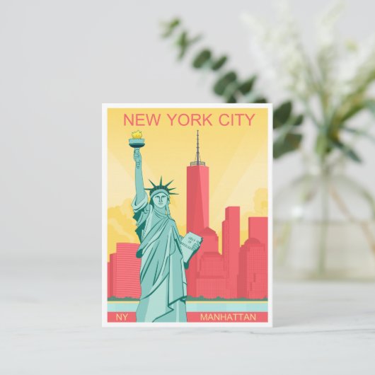 Vrijheidsbeeld in New York City Briefkaart (Staand voorkant)