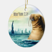 Vrijheidsbeeld in New York Keramisch Ornament (Links)