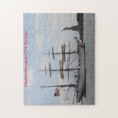 Vrijheidsbeeld in New York. Kerstgroeten Legpuzzel (Verticaal)