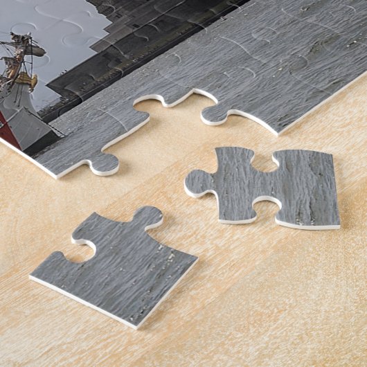 Vrijheidsbeeld in New York. Kerstgroeten Legpuzzel (Zijkant)