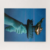 Vrijheidsbeeld in New York. Kerstgroeten Legpuzzel (Horizontaal)