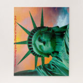 Vrijheidsbeeld in New York. Kerstgroeten Legpuzzel (Verticaal)
