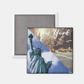 Vrijheidsbeeld in New York Taxi Magneet (Voorkant / Achterkant)