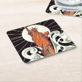 Vrijheidsbeeld Kartonnen Onderzetters (Schuin)