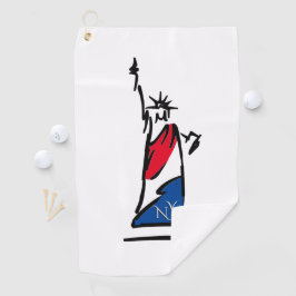 Vrijheidsbeeld/Lady Liberty Stripes Golfhanddoek