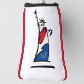 Vrijheidsbeeld/Lady Liberty Stripes Golfheadcover (Draai 90)
