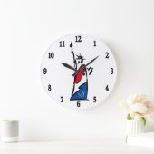 Vrijheidsbeeld/Lady Liberty Stripes Grote Klok (Huis)