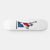 Vrijheidsbeeld/Lady Liberty Stripes Persoonlijk Skateboard (Horizontaal)