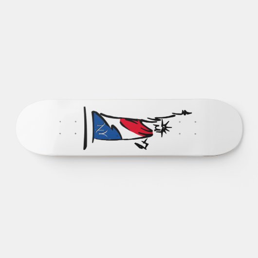 Vrijheidsbeeld/Lady Liberty Stripes Persoonlijk Skateboard (Horizontaal)