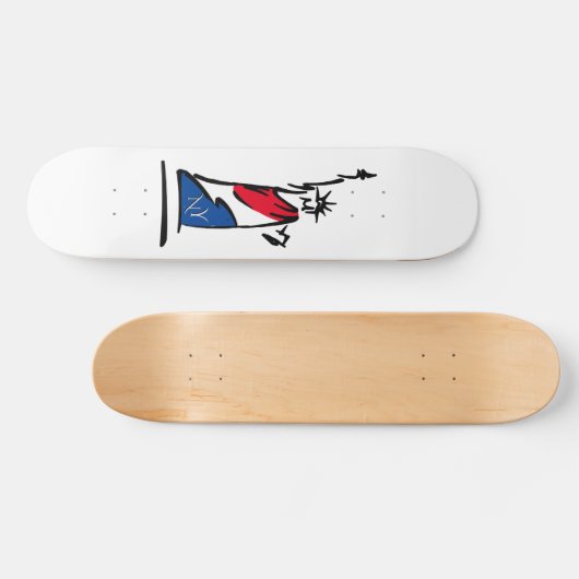 Vrijheidsbeeld/Lady Liberty Stripes Persoonlijk Skateboard (Horizontaal)