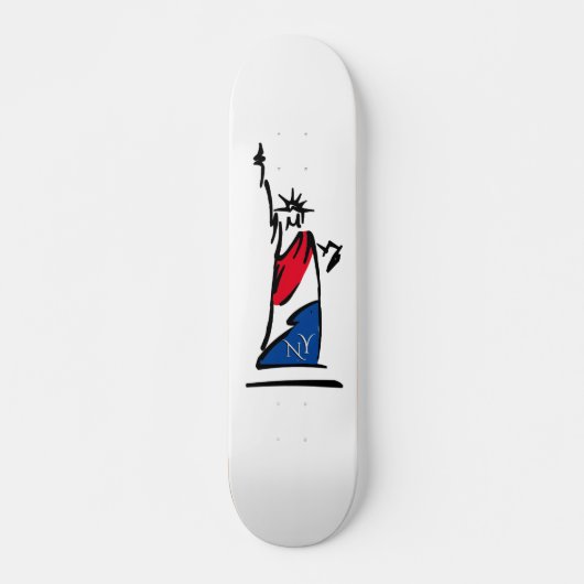 Vrijheidsbeeld/Lady Liberty Stripes Persoonlijk Skateboard (Voorkant)