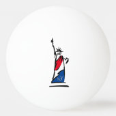 Vrijheidsbeeld/Lady Liberty Stripes Pingpongbal (Achterkant)