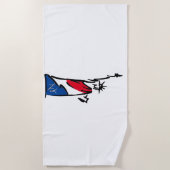 Vrijheidsbeeld/Lady Liberty Stripes Strandlaken (Voorkant)