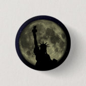 Vrijheidsbeeld - maan ronde button 3,2 cm (Voorkant)