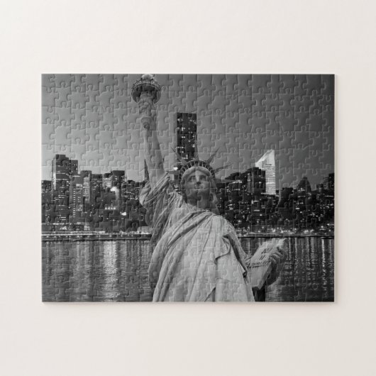 Vrijheidsbeeld Manhattan Skyscrapers Legpuzzel (Horizontaal)