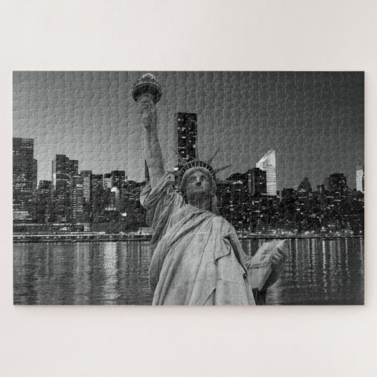 Vrijheidsbeeld Manhattan Skyscrapers Legpuzzel (Horizontaal)