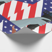 Vrijheidsbeeld met Amerikaanse vlag Cadeaupapier