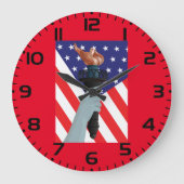 Vrijheidsbeeld met Amerikaanse vlag Grote Klok (Voorkant)
