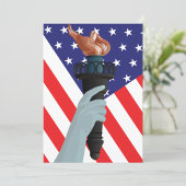 Vrijheidsbeeld met Amerikaanse vlag Kaart