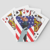 Vrijheidsbeeld met Amerikaanse vlag Pokerkaarten (Achterkant)