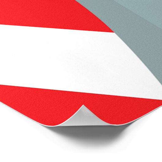 Vrijheidsbeeld met Amerikaanse vlag Poster (Hoek)