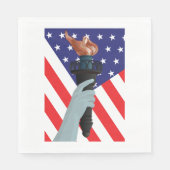 Vrijheidsbeeld met Amerikaanse vlag Servet (Voorkant)