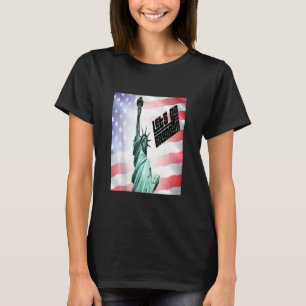 Vrijheidsbeeld met Amerikaanse vlag T-shirt
