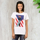 Vrijheidsbeeld met Amerikaanse vlag T-shirt