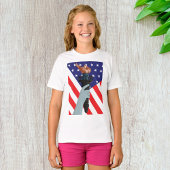 Vrijheidsbeeld met Amerikaanse vlag T-shirt