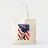 Vrijheidsbeeld met Amerikaanse vlag Tote Bag (Voorkant)