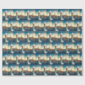 Vrijheidsbeeld met Ice Cream Cone Cadeaupapier (Vlak)