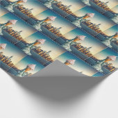 Vrijheidsbeeld met Ice Cream Cone Cadeaupapier (Hoek)