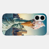 Vrijheidsbeeld met Ice Cream Cone Case-Mate iPhone Case (Achterkant (horizontaal))