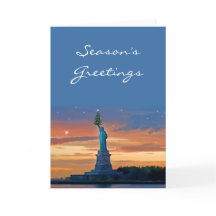 Vrijheidsbeeld met kerstboom