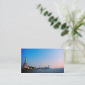Vrijheidsbeeld met New York Skyline Visitekaartje (Staand voorkant)