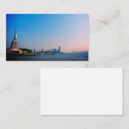 Vrijheidsbeeld met New York Skyline Visitekaartje (Voorkant / Achterkant)